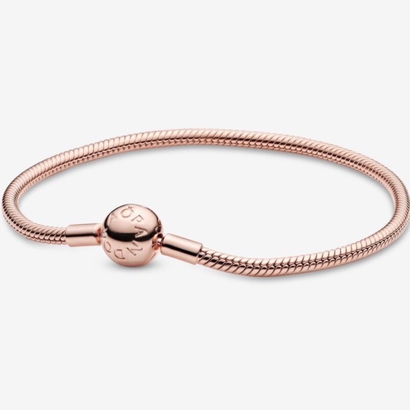 $175 New Pandora Rose Gold Moment Snake Bracelet
